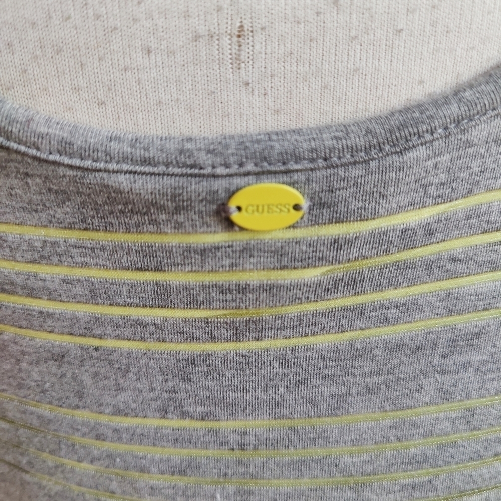 Guess Tank Dress / Gray & Neon Yellow / Medium - Picture 4 of 6